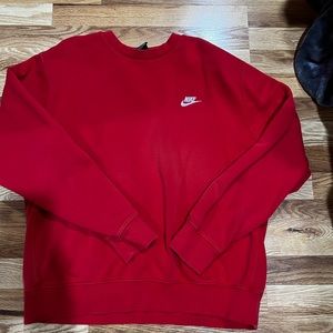 Red Nike crewneck